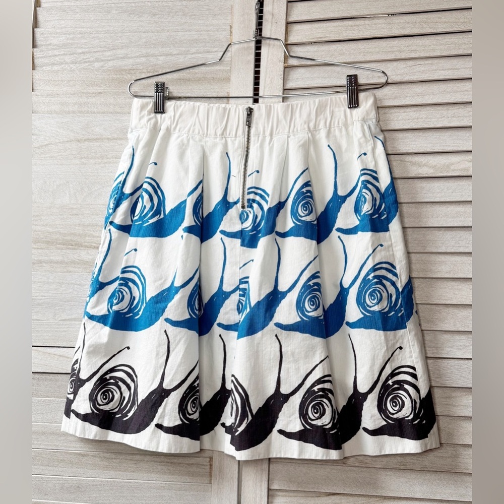 Maeve Blue and Black Swirl Snail Skirt. HTF. Great Condition. Medium Statement - Picture 8 of 14